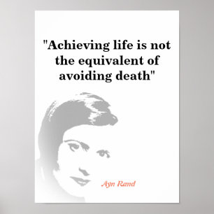 Ayn Rand citeert over het leven Poster