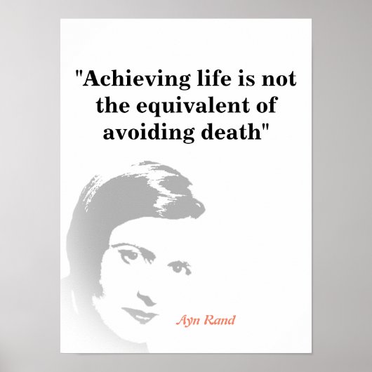Ayn Rand citeert over het leven Poster (Voorkant)