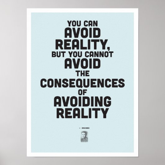 Ayn Rand Inspirerend Quote - Poster filosofie (Voorkant)