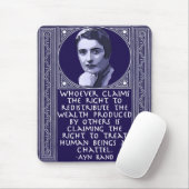 Ayn Rand over de herverdeling van rijkdom Muismat (Met muis)