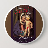 Ayn Rand Paul Ronde Button 4,0 Cm (Voorkant)