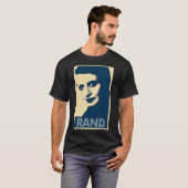 Ayn Rand Poster Political Parody T-shirt (Voorkant volledig)
