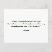 Ayn Rand Quote Briefkaart (Voorkant)