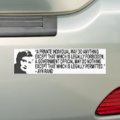 Ayn Rand Quote Bumpersticker (Op auto)