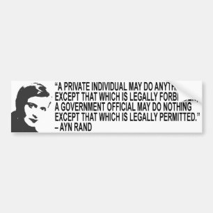 Ayn Rand Quote Bumpersticker