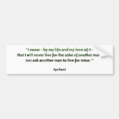 Ayn Rand Quote Bumpersticker (Voorkant)