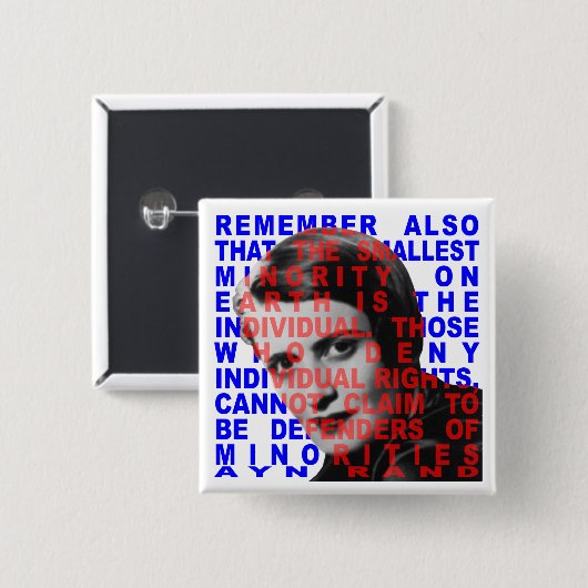 Ayn Rand Quote Button (Voorkant /achterkant)