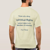 Ayn Rand Quote—Individueel T-shirt (Achterkant)
