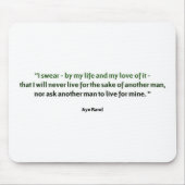 Ayn Rand Quote Muismat (Voorkant)