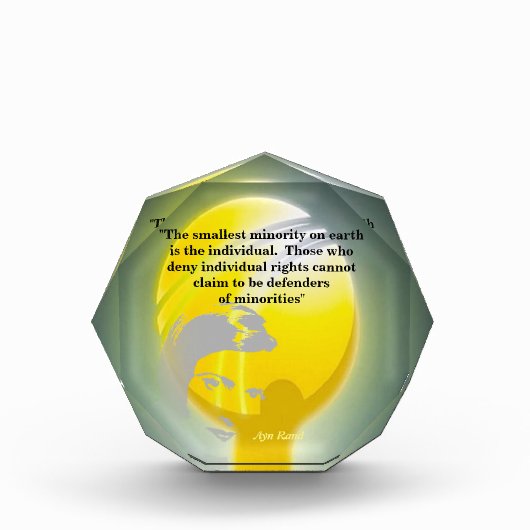 Ayn Rand Quote On The Smallest Minority Photo Bloc Fotoblokken (Voorkant)