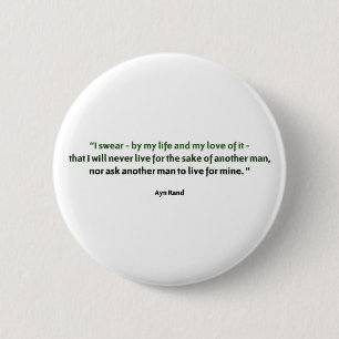 Ayn Rand Quote Ronde Button 5,7 Cm