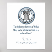 Ayn Rand Quote (Totalitarianisme) Poster (Voorkant)