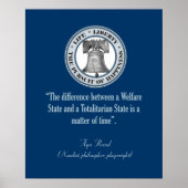 Ayn Rand Quote (Totalitarianisme) Poster (Voorkant)