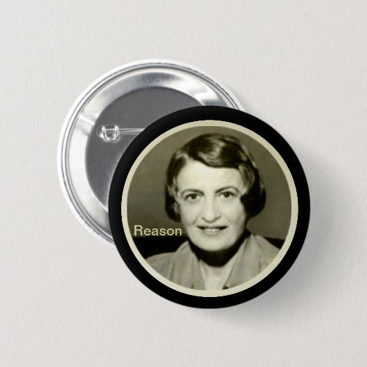 Ayn Rand Ronde Button 5,7 Cm (Voorkant /achterkant)