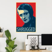Ayn Rand - Shrugged: Obama CHOPE Parody Poster (Thuiskantoor)