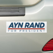 Ayn Rand voor President Bumpersticker (Op auto)