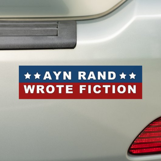 Ayn Rand Wrote Fiction Sticker (Op auto)
