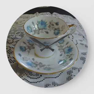 Aynsley Blue Roos Tea Cup Klok