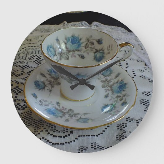  Aynsley Blue Roos Tea Cup Klok (Voorkant)
