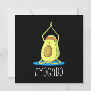 Ayogado Avocado Yoga Liefhebber Kaart