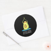 Ayogado Avocado Yoga Lover Ronde Sticker (Envelop)