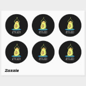Ayogado Avocado Yoga Lover Ronde Sticker (Vel)