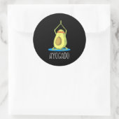 Ayogado Avocado Yoga Lover Ronde Sticker (Tas)