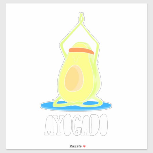 Ayogado Avocado Yoga Lover Sticker (Vel)