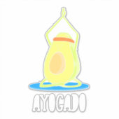 Ayogado Avocado Yoga Lover Sticker (Voorkant)
