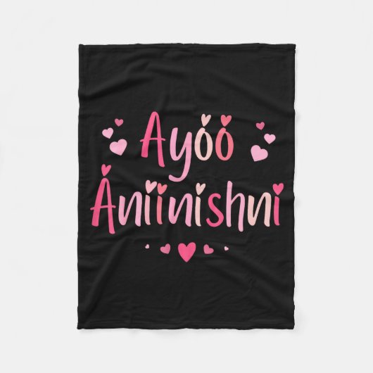 Ayóó Ánííníshní - I Love You In Navajo With Cute N Fleece Deken (Voorkant)