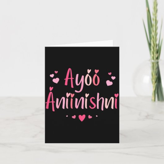 Ayóó Ánííníshní - I Love You In Navajo With Cute N Kaart (Voorkant)