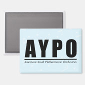 AYPO 25-26 Seizoen Beperkte Blauwe Achtergrond Mag Magneet (Voorkant / Achterkant)