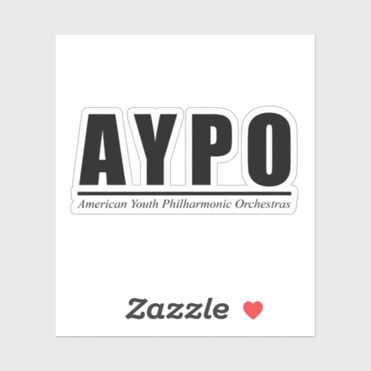 AYPO Black Logo Sticker (Vel)