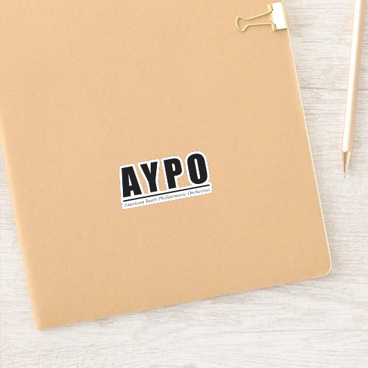 AYPO Black Logo Sticker (Notitieboek)