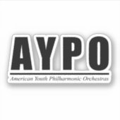 AYPO Black Logo Sticker (Voorkant)