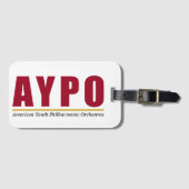AYPO-Label (rood) Bagagelabel (Voorkant (horizontaal))