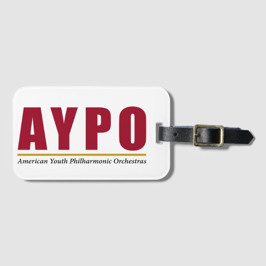 AYPO-Label (rood) Bagagelabel (Voorkant (horizontaal))