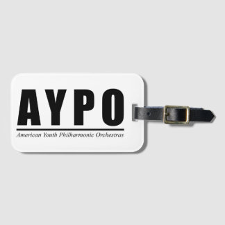 AYPO Logo (zwart) Bagagelabel