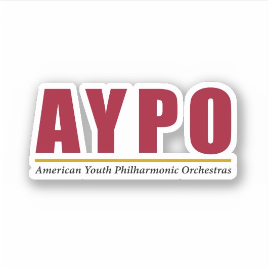 AYPO Rode Logo Sticker (Voorkant)