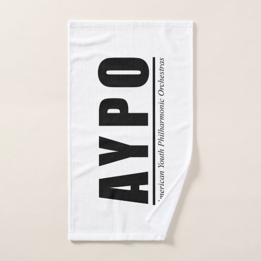 AYPO Witte Handdoek Grote Logo (Handdoek)