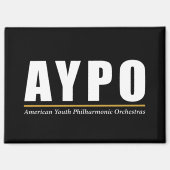 AYPO witte Logo-magneet Magneet (Voorkant)