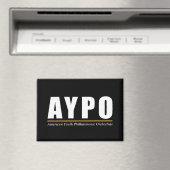 AYPO witte Logo-magneet Magneet (Insitu (Vaatwasser))