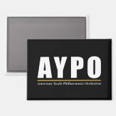 AYPO witte Logo-magneet Magneet (Voorkant / Achterkant)