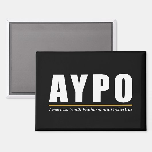 AYPO witte Logo-magneet Magneet (Voorkant / Achterkant)