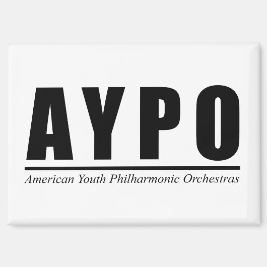 AYPO Zwarte Logo-magneet Magneet (Voorkant)