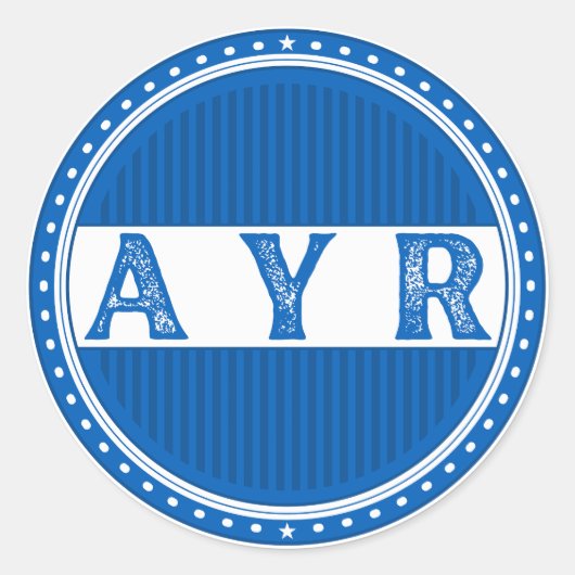 Ayr City Pride Embleem – Schotse identiteit Ronde Sticker (Voorkant)