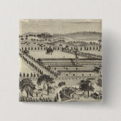 Ayrshire Boerderij Vierkante Button 5,1 Cm (Voorkant)