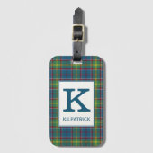 Ayrshire District Tartan Monogrammed Bagagelabel (Voorkant (verticaal))