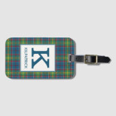 Ayrshire District Tartan Monogrammed Bagagelabel (Voorkant (horizontaal))