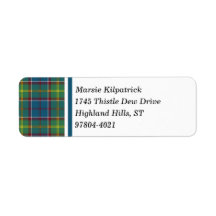 Ayrshire Tartan Blue en Green Scottish Pset